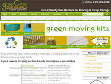 Tablet Screenshot of greencubesboxrentals.com